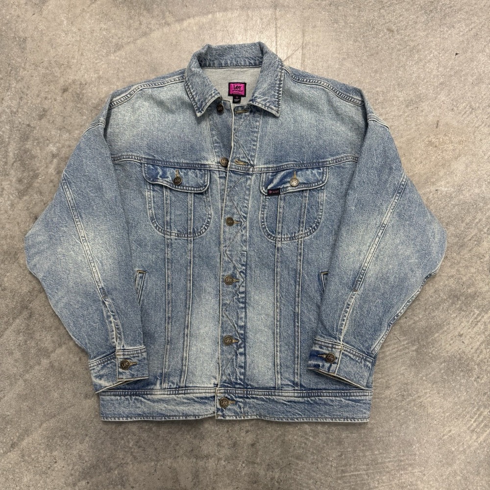 Women's Lee Denim Trucker Jacket Daydreamer Light Wash Oversized Jean Medium